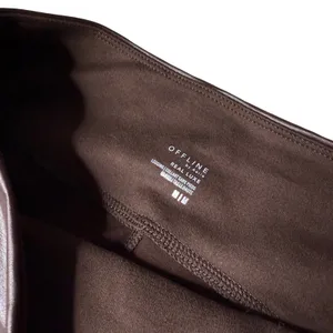 Offline By Aerie Real Luxe Faux Leather Hi Rise Leggings Size Medium Brown Chic thumbnail 7