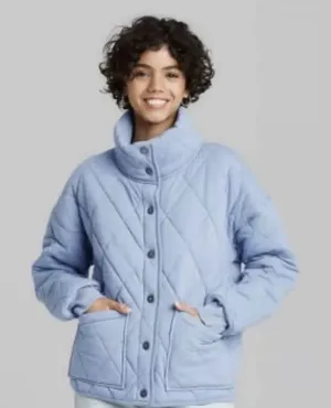 Blue Quilt Jacket Size M thumbnail 1