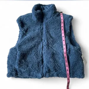 Dry Goods Blue Reversible Sherpa Vest thumbnail 4