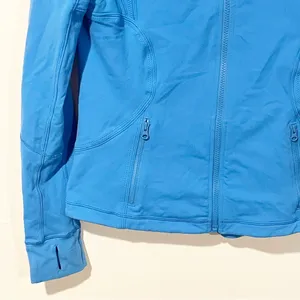 Lululemon Size 6 Athletica Nice Asana Blue Full Zipper Athletic‎ Workout Jacket thumbnail 3
