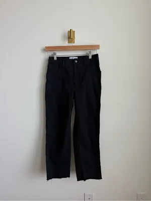 Aritzia TNA 90s Camden Pant Black Cotton Twill Straight Leg Size 2 thumbnail 3