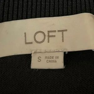 Ann Taylor Loft Women's Black Long Sleeve Button Down Cardigan Sweater Top Sz S thumbnail 3