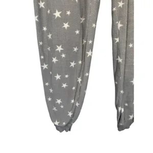 Free Press Purple Star Waffle Knit PJ Loungewear Sleep Pants Women Sz S thumbnail 5