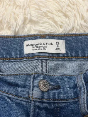 Abercrombie & Fitch Dark Blue Straight-Leg Women’s Jeans thumbnail 6