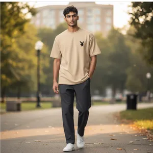 Playboy unisex Beige T-Shirt with Black Logo thumbnail 5