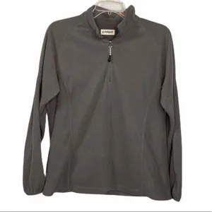 Magellan Outdoors Grey Lightweight Fleece Quarter Zip Pullover Jacket Athletic L thumbnail 2