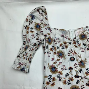 Audrey Parks x Francescas size small floral ivory midi dress cottage romantic bo thumbnail 5