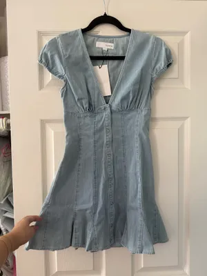 BNWT Zara TRF Blue Denim Mini Dress thumbnail 10