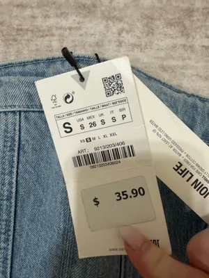 Zara denim corset top size small bnwt thumbnail 3