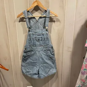 Cute Y2K denim Road Rags Jean Co short overalls pockets medium thumbnail 5