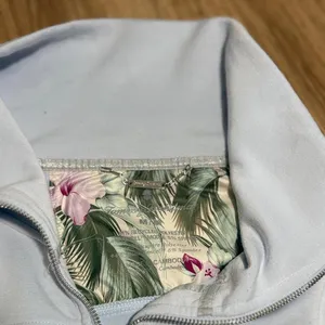 Tommy Bahama Womens Light Blue Full Zip Funnel Neck Sweatshirt Size Medium‎ Soft thumbnail 4