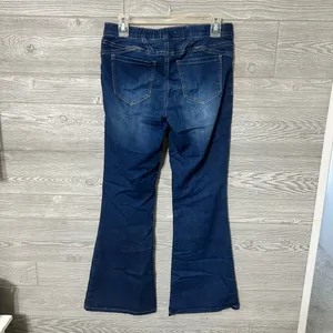 Altar'd‎ State Womens Dark Wash Pull On Flare Leg Jeans Size Medium Blue Denim thumbnail 3