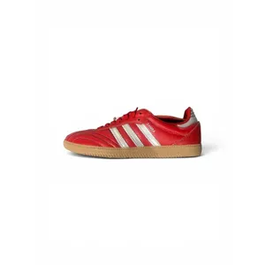 adidas Samba LT Sneakers‎ Women 7 Red Silver Gum Fold Over Tongue JS3938 thumbnail 2