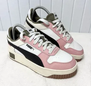 Puma Puma Carina Street Platform Sneaker Pink‎ and White Casual Sneakers size 8 thumbnail 1