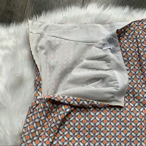 Promod French Designer Skirt Orange White Size 6 thumbnail 8
