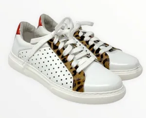 Johnston & Murphy Nora Leather Sneakers Leopard Women’s 8 thumbnail 1