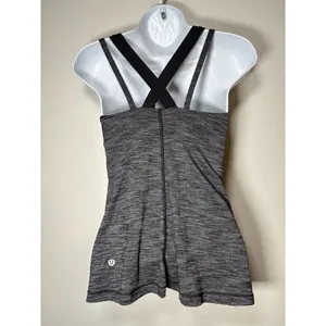 LULULEMON Size 4 Athletica Tank Top Heathered Gray Activewear‎ Gym Yoga Pilates thumbnail 4