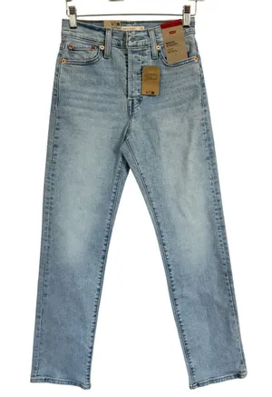 Levi’s NWT Wedgie Straight Jeans Women’s 25x28 Light Wash High Rise Denim thumbnail 1