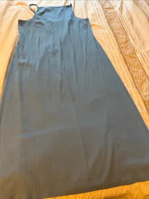 Old navy slate blue sleeveless maxi or midi cami dress size XL. thumbnail 1