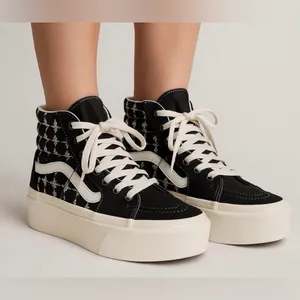 Vans Sk8-Women’s size 5 Hi Platform Black Embroidered High Top Sneakers(B76)✨✨ thumbnail 3