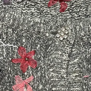Silk & Angora Embroidered Cardigan Size L thumbnail 4