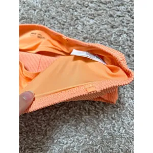 aerie Coral Textured Strapless Bikini Set thumbnail 5