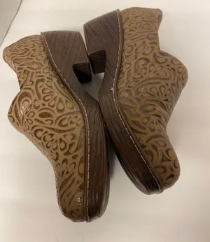 B.o.c Brown Leather Clogs thumbnail 6