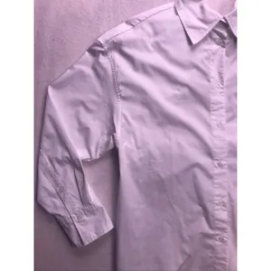 Zara Poplin Button Down Shirt Womens Medium‎ White Long Sleeve Pocket thumbnail 4