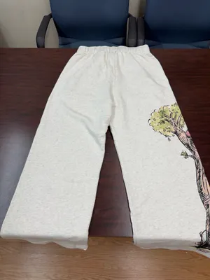 NWT Disney Winnie The Pooh Wide Leg Beige Sweatpants Size Medium thumbnail 4