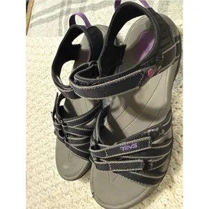 Teva Black and Purple Women's Outdoor Strappy Sandals 10 thumbnail 3