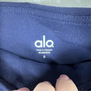 Alo Yoga Dark‎ Blue Mid Rise Moto Leggings thumbnail 3