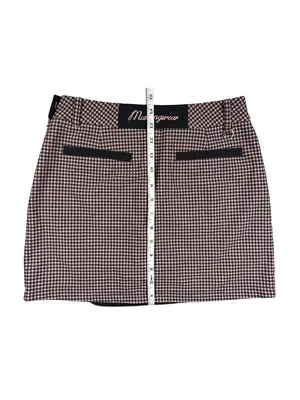 Munsingwear Golf Skort S Pink Navy Houndstooth Wrap Skirt thumbnail 7