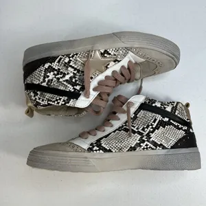 Shu Shop Women's 7 Sneaker Paulina In Natural Snake Print Distressed Suede Upper thumbnail 4