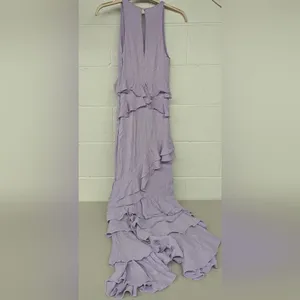 La Femme New Sz Xs 0/3 Ruffle Maxi long Dress Let Me Be forever that girl purple thumbnail 8