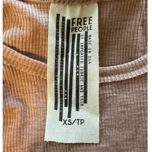 Free People‎ Mauve Ribbed High Neck Racerback Tank Top XS Dusty Rose thumbnail 4