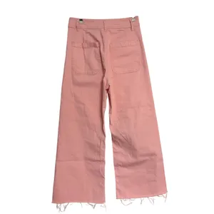 Every Pink Wide Leg Crop Denim Jean Pant size 10 thumbnail 4
