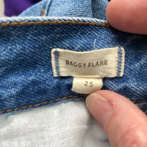 Madewell 25 Blue Baggy Flare Jeans High Rise Wide Leg Denim‎ thumbnail 5