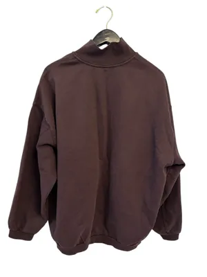 SKIMS Oversize Fleece Half Zip Pullover in Espresso small NWT thumbnail 6