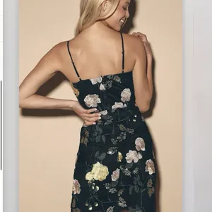 NWT Lulus Rue Colorful Floral Embroidered Sequin Bodycon Mini‎ Dress LARGE thumbnail 3