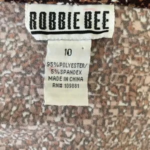 VTG Robbie Bee Maxi Dress Women 10 High Ruched‎ Waist Ditsy Print Modest Retro thumbnail 7