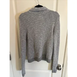 Hollister Jacket Women's Large Gray Knit Asymmetrical Zip Sweater Moto Style‎ thumbnail 5