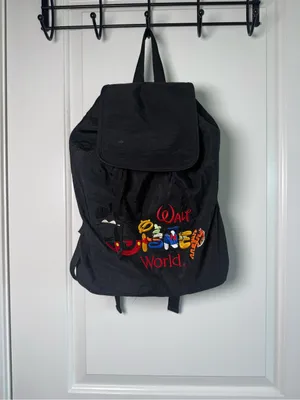 Disney Black Embroidered Walt Disney World Drawstring Backpack thumbnail 2