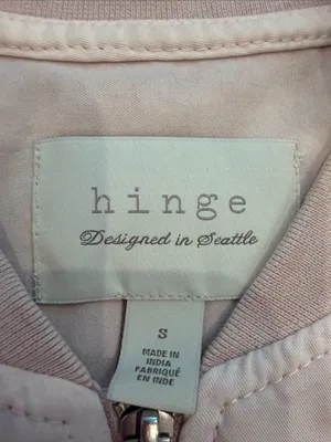 Hinge Light Pink Bomber Jacket Size Small - C69-054 thumbnail 2