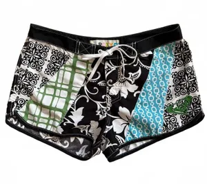 Y2K Roxy Surfer Board Swim Mini Shorts Surf Trunks Black Vintage Junior's 30" thumbnail 1
