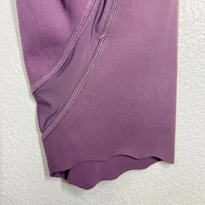 Lululemon Wunder Train High Rise Crop 21'' Women 10 Purple Culf Mesh Scallop Hem thumbnail 6