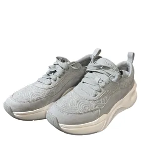 UGG Women's Sneakers Gray Size 8 Quilted Suede Lace Up Comfort Casual thumbnail 2