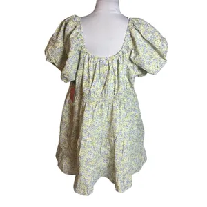 NWT Arula Claire mini dress Sz 3X Blue‎ yellow floral thumbnail 2