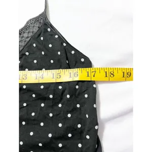 Victorias Secret Polka Dot Lace Trim Retro Pinup Rockabilly Cami Top Size‎ L thumbnail 9