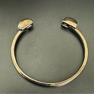 LIA SOPHIA Kiam Family Gunmetal Tone Rhinestones Crystal Cuff Bracelet 27g. thumbnail 7