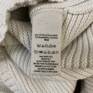 Free People White La Brea V-Neck Sweater Size Medium Boho, Neutral, Lagenlook‎ thumbnail 7